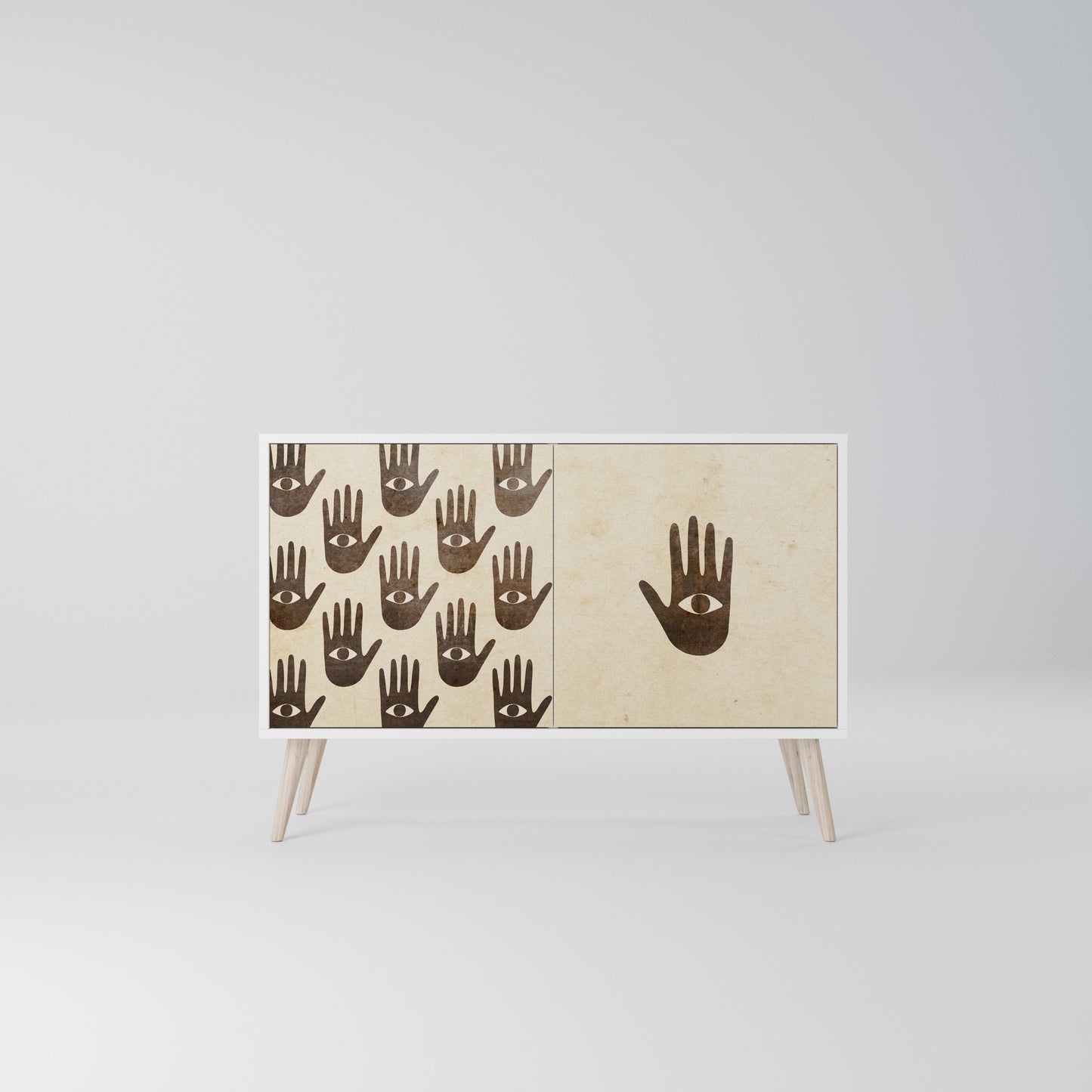 SEE MORE Madia a 2 Ante in Finitura Bianca