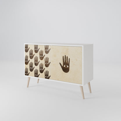SEE MORE Madia a 2 Ante in Finitura Bianca