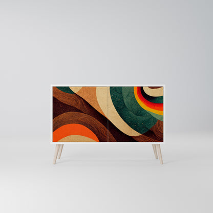COLORFUL STRANDS 2-Door Sideboard in White Finish