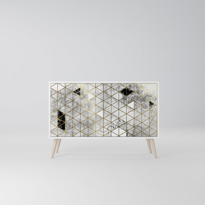 ASHEN ARIA 2-Door Sideboard in White Finish