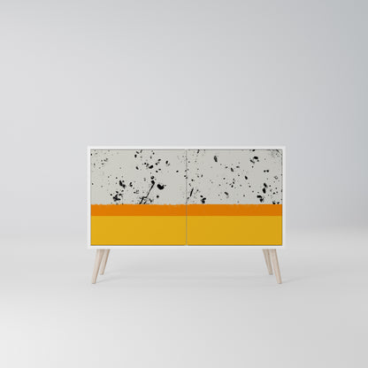 DYED BY ORANGE 2-Door Sideboard in White Finish