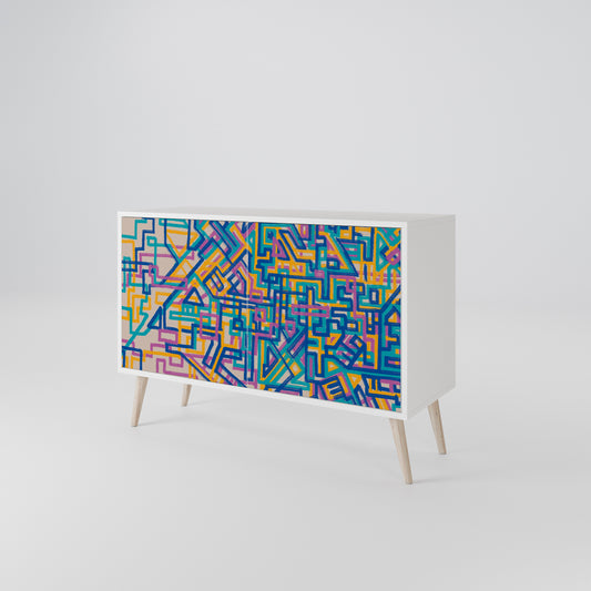 MEMORIES MAP 2-Door Sideboard in White Finish