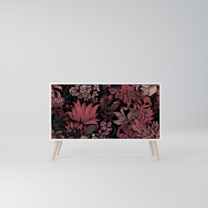 FLORAL WHISPER 2-Door Sideboard in White Finish