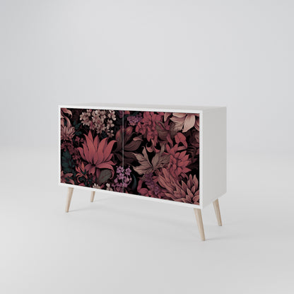 FLORAL WHISPER 2-Door Sideboard in White Finish