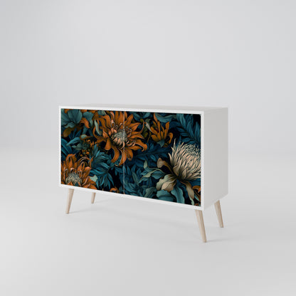 MORNING BLOOM 2-Door Sideboard in White Finish