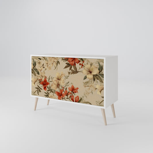 BLOOMING HARMONY Madia a 2 Ante in Finitura Bianca