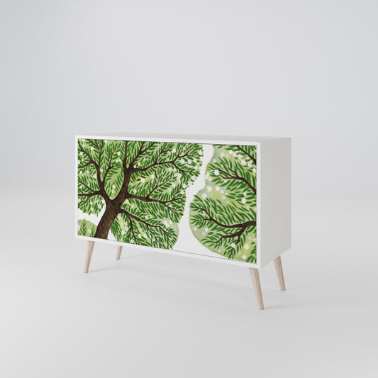 WILDERNESS DASH Madia a 2 Ante in Finitura Bianca