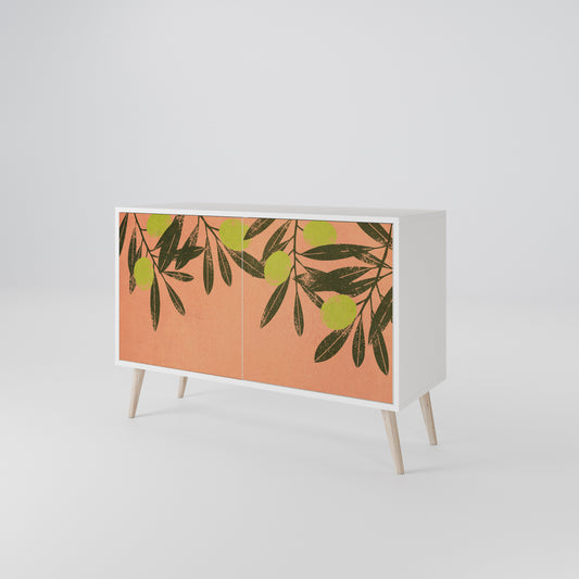 JUICY OLIVES Madia a 2 Ante in Finitura Bianca