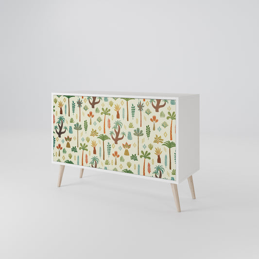 PALM SPRING Madia a 2 Ante in Finitura Bianca