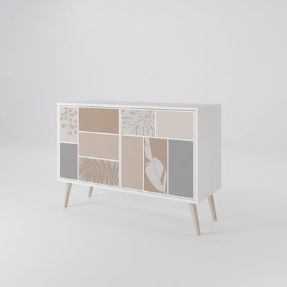 TROPICAL SHAPES Madia a 2 Ante in Finitura Bianca