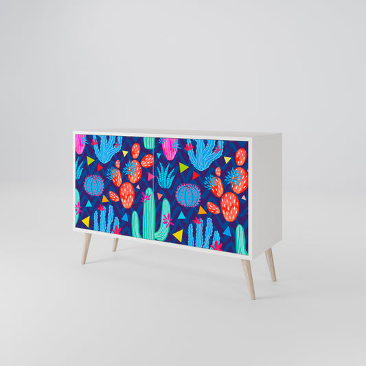 CACTUS VIBES 2-Door Sideboard in White Finish