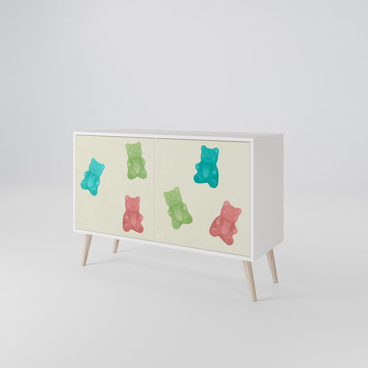 GUMMY BEARS 2-Door Sideboard in White Finish