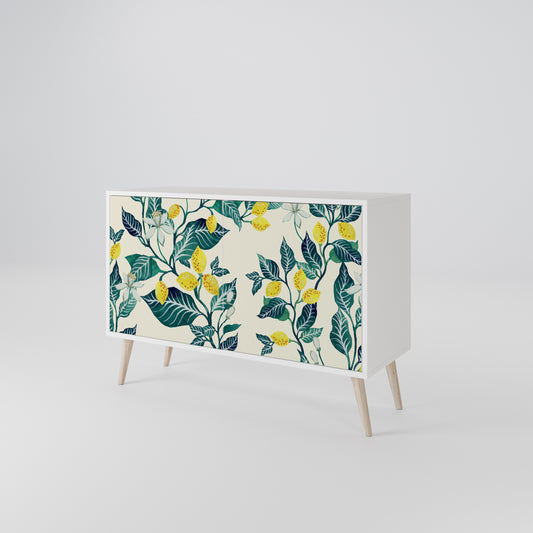 LEMON TREE Madia a 2 Ante in Finitura Bianca