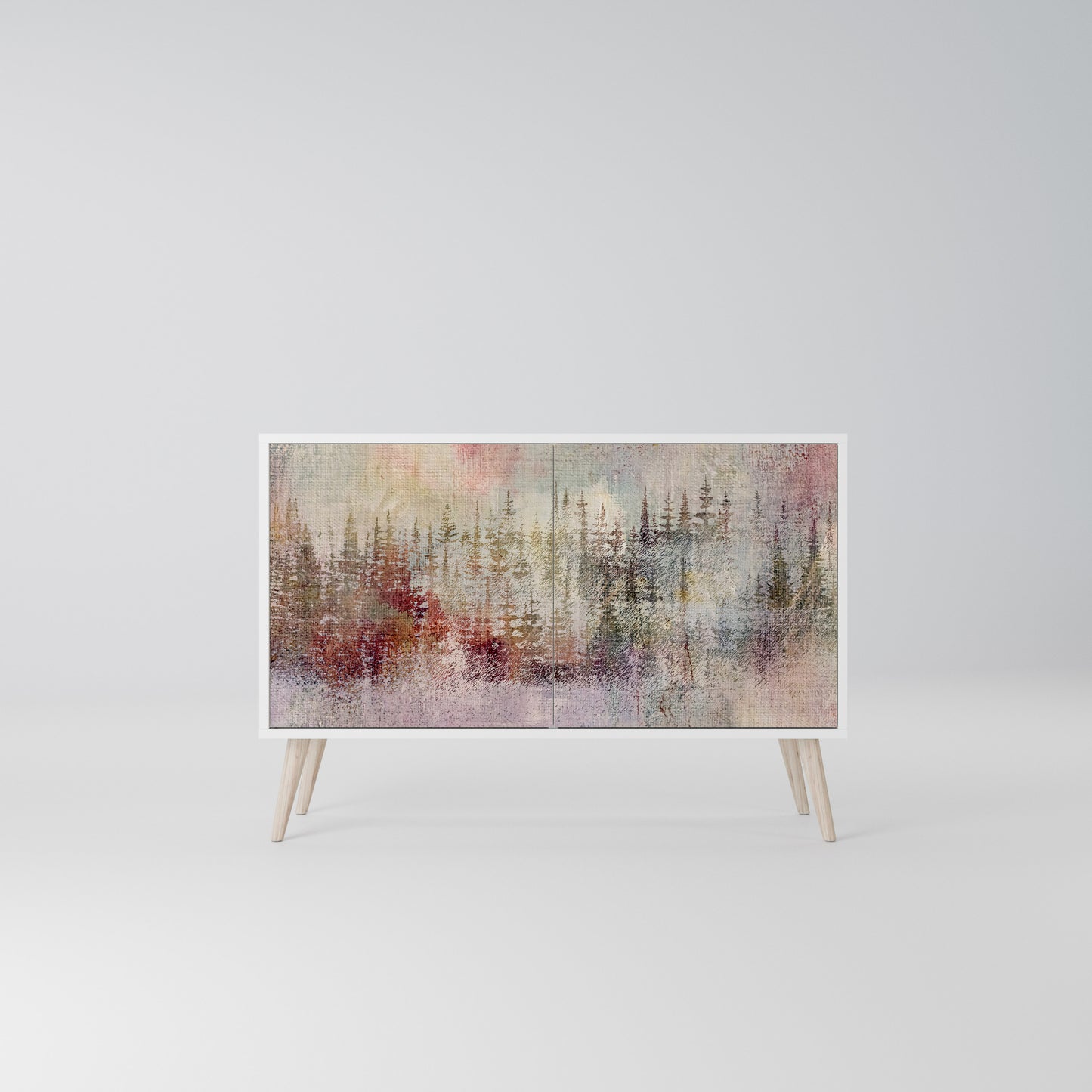 VEILED SUMMIT Madia a 2 Ante in Finitura Bianca