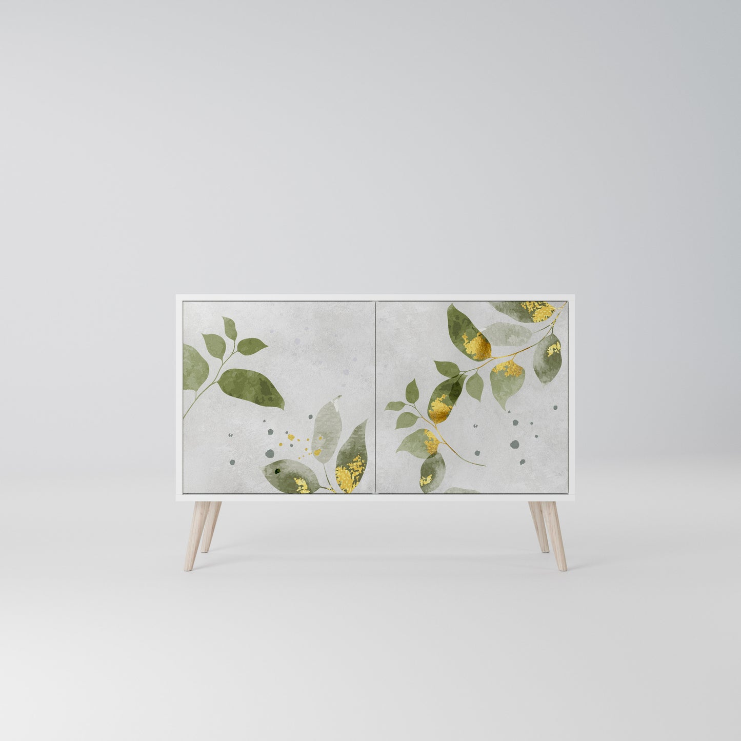 ELEGANT BOTANICS Madia a 2 Ante in Finitura Bianca