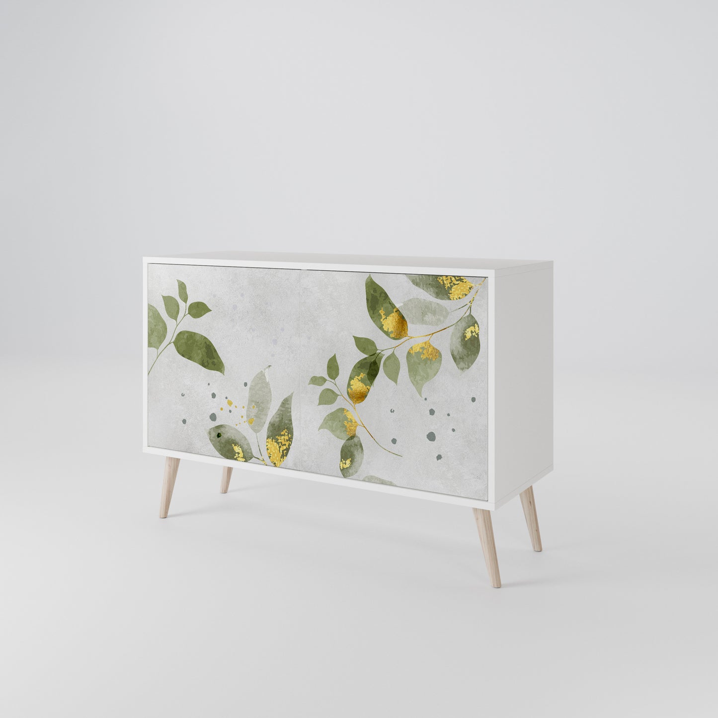 ELEGANT BOTANICS Madia a 2 Ante in Finitura Bianca