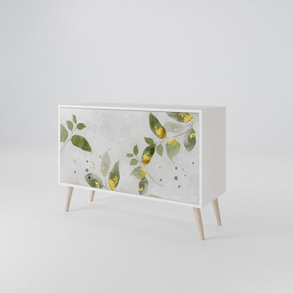 ELEGANT BOTANICS Madia a 2 Ante in Finitura Bianca