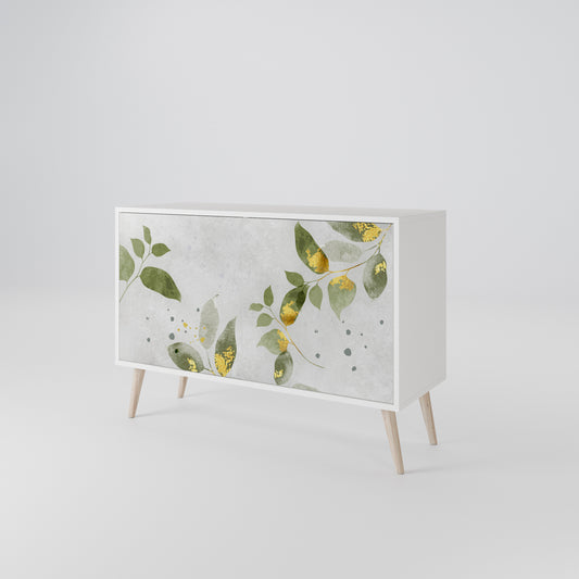 ELEGANT BOTANICS Madia a 2 Ante in Finitura Bianca