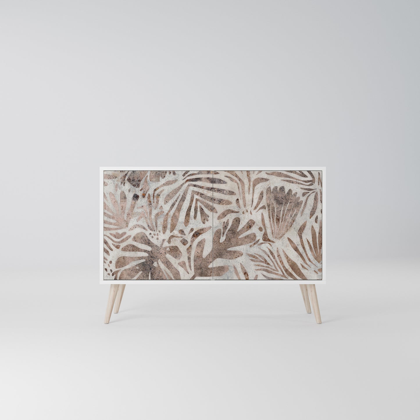 PASSING TIME Madia a 2 Ante in Finitura Bianca