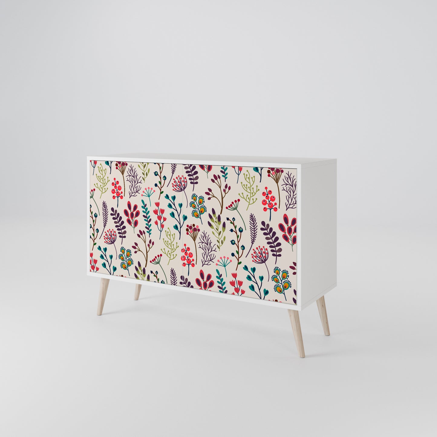 AUTUMN SUNDRIES Madia a 2 Ante in Finitura Bianca