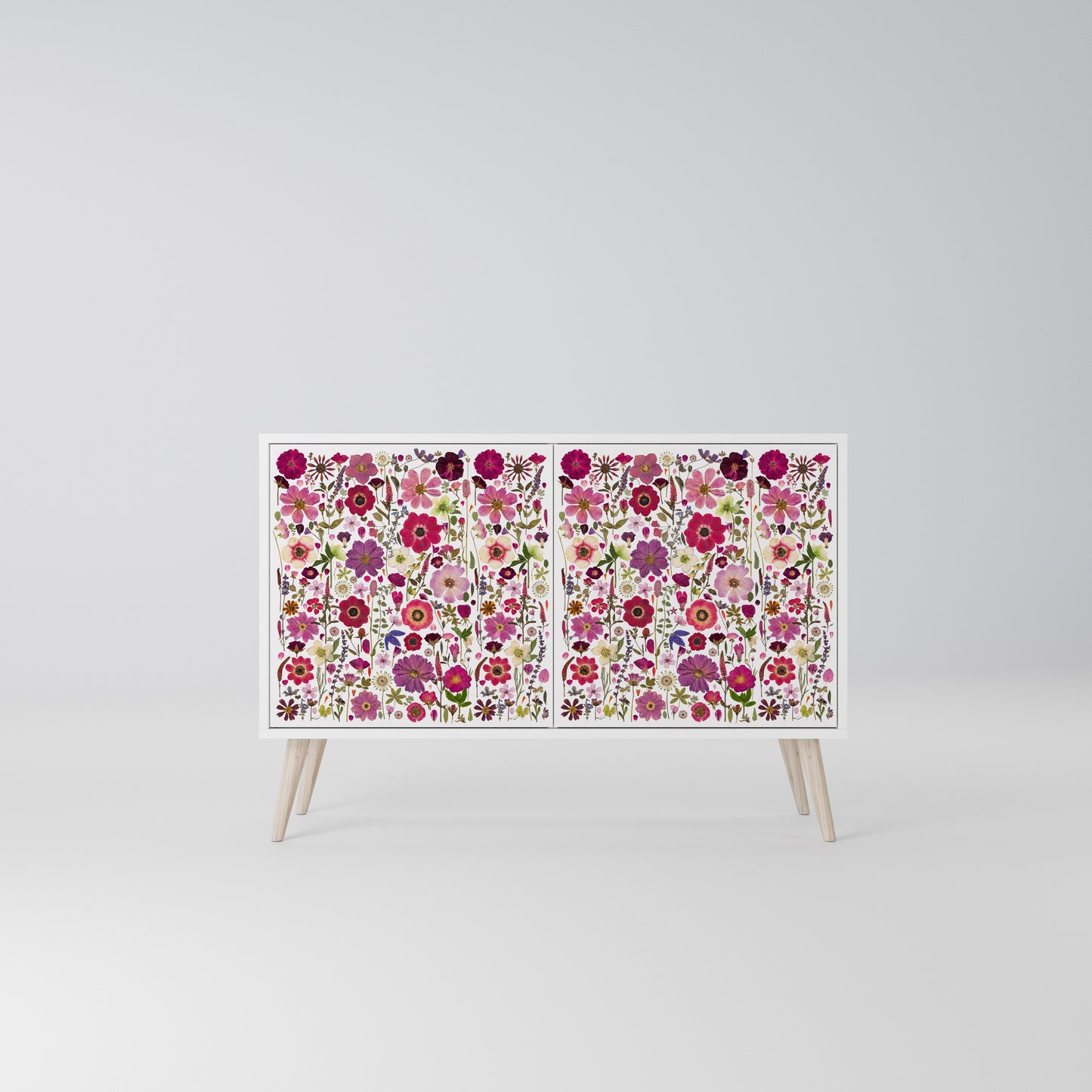 PETAL GARDEN Madia a 2 Ante in Finitura Bianca