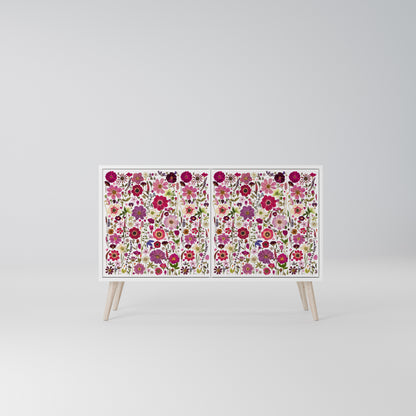 PETAL GARDEN Madia a 2 Ante in Finitura Bianca