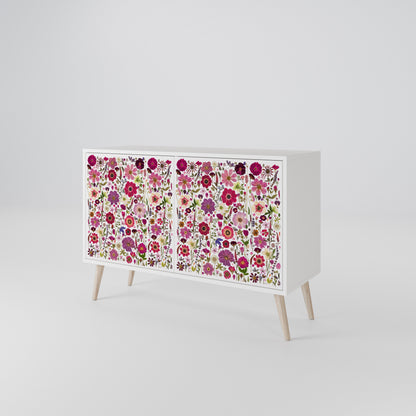 PETAL GARDEN Madia a 2 Ante in Finitura Bianca