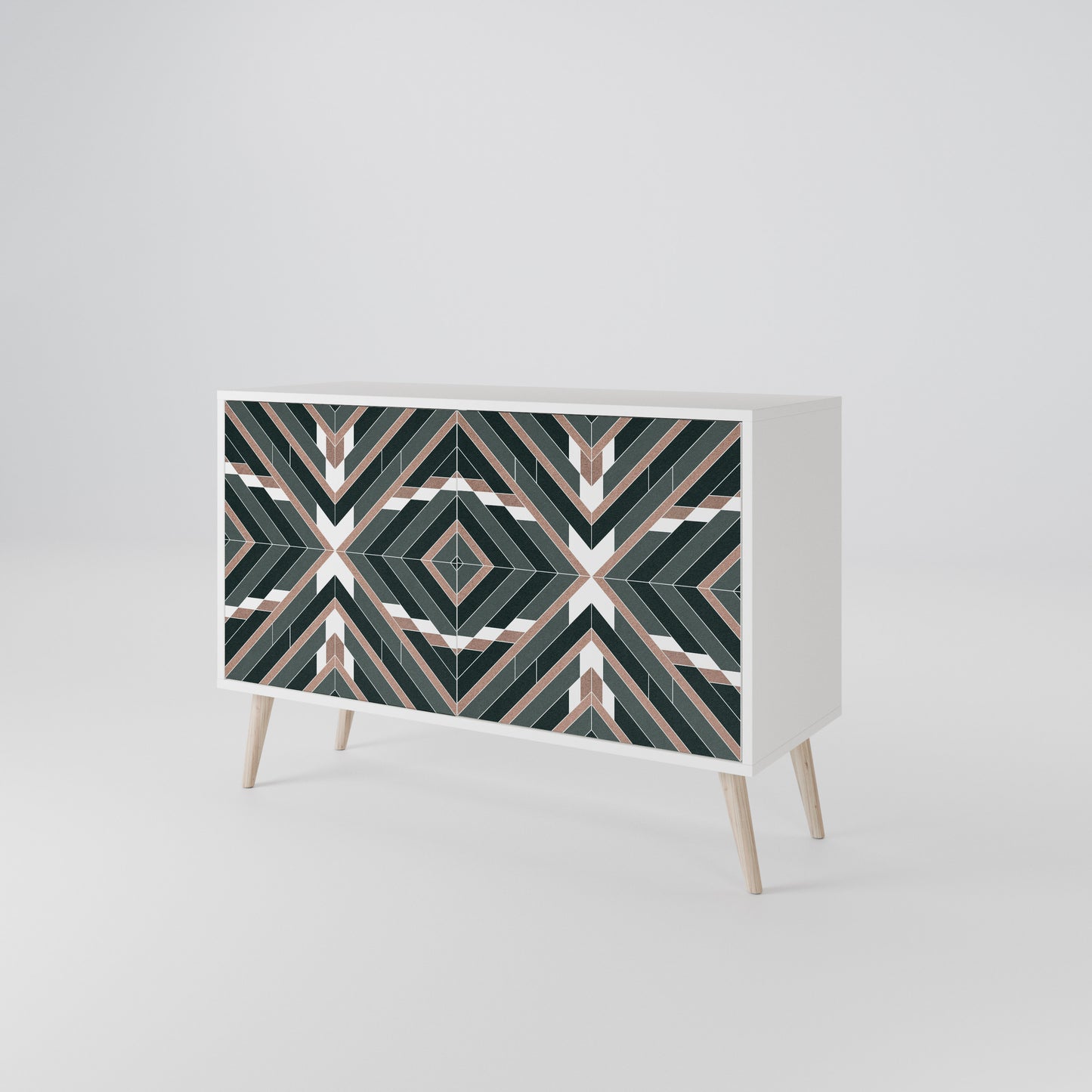 DIMENSION DELIGHTS Madia a 2 Ante in Finitura Bianca