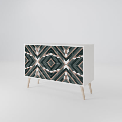 DIMENSION DELIGHTS Madia a 2 Ante in Finitura Bianca