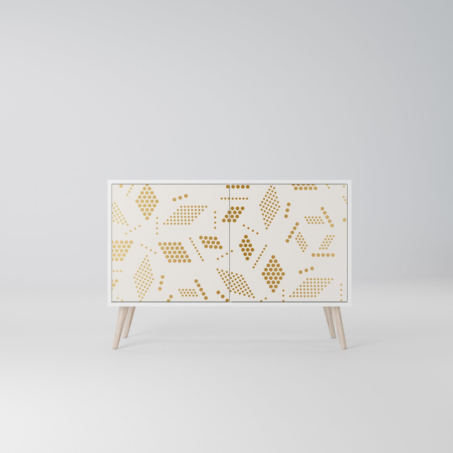 SPOTTED DAZE Madia a 2 Ante in Finitura Bianca