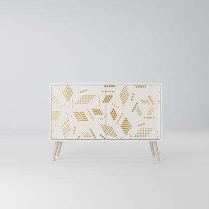 SPOTTED DAZE Madia a 2 Ante in Finitura Bianca