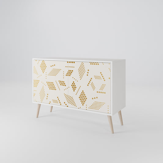 SPOTTED DAZE Madia a 2 Ante in Finitura Bianca