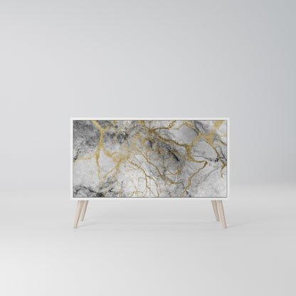 TIMELESS GLIDE Madia a 2 Ante in Finitura Bianca