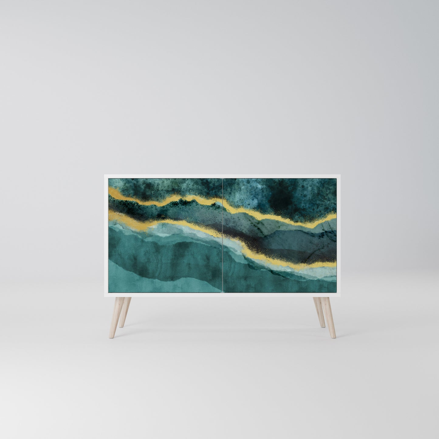 GOLDRUSH ODYSSEY Madia a 2 Ante in Finitura Bianca