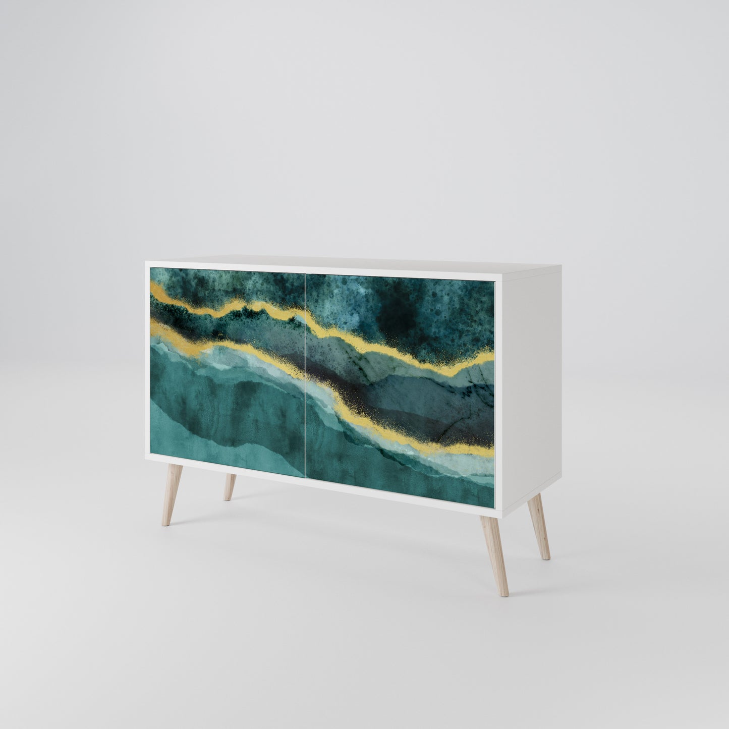 GOLDRUSH ODYSSEY Madia a 2 Ante in Finitura Bianca