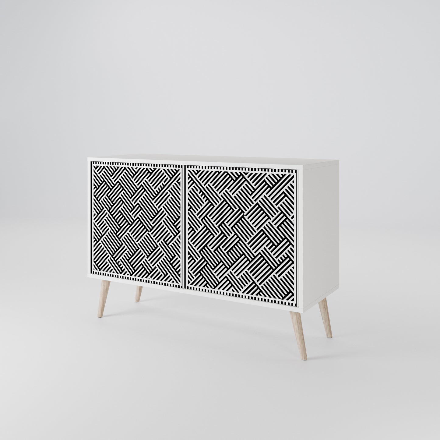 TEMPORARY SEQUENCE Madia a 2 Ante in Finitura Bianca