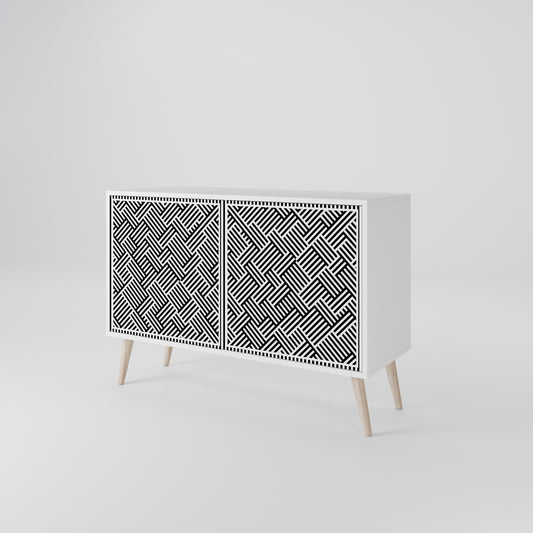 TEMPORARY SEQUENCE Madia a 2 Ante in Finitura Bianca