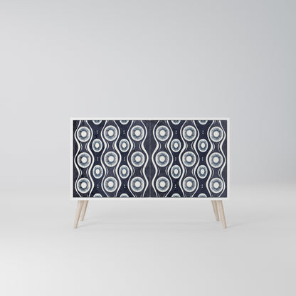 GRAPHITE EYES Madia a 2 Ante in Finitura Bianca