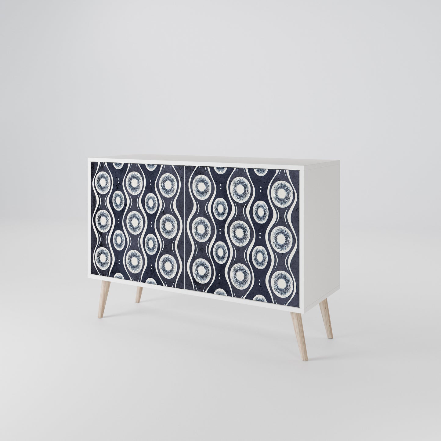 GRAPHITE EYES Madia a 2 Ante in Finitura Bianca