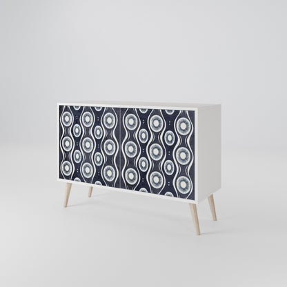 GRAPHITE EYES Madia a 2 Ante in Finitura Bianca