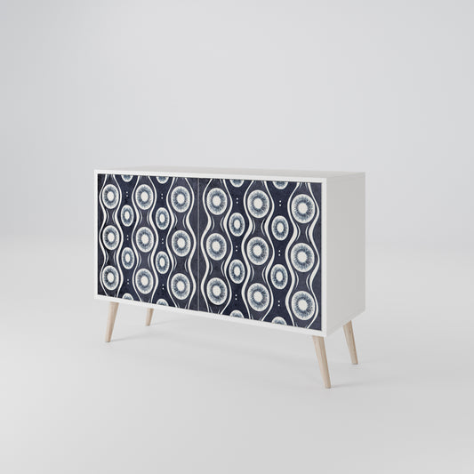 GRAPHITE EYES Madia a 2 Ante in Finitura Bianca