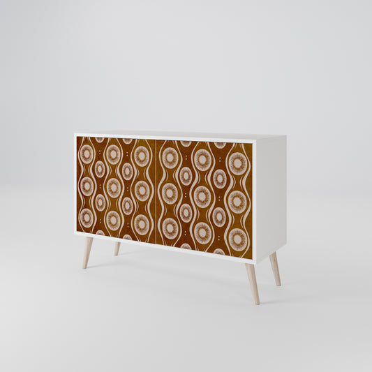 BROWN EYES Madia a 2 Ante in Finitura Bianca