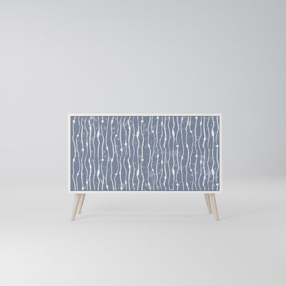 GRAPHITE RAIN Madia a 2 Ante in Finitura Bianca