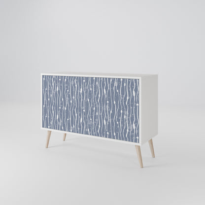 GRAPHITE RAIN Madia a 2 Ante in Finitura Bianca