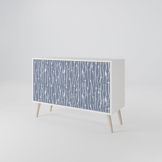 GRAPHITE RAIN Madia a 2 Ante in Finitura Bianca