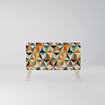 TESSELATE TREASURES Madia a 2 Ante in Finitura Bianca