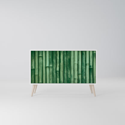 NATURAL GREEN Madia a 2 Ante in Finitura Bianca