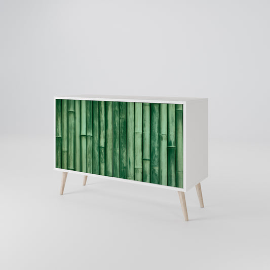 NATURAL GREEN Madia a 2 Ante in Finitura Bianca