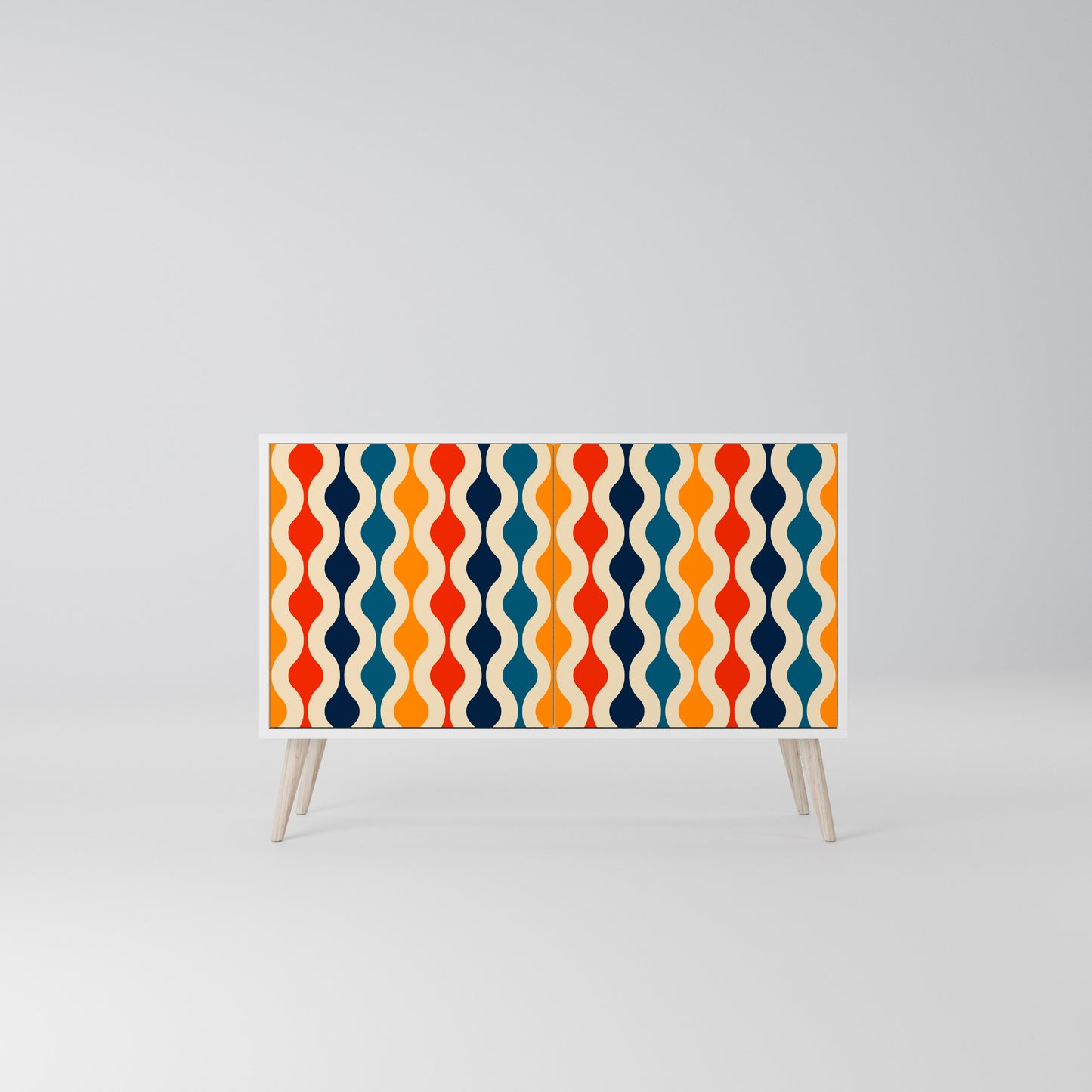 COLORFUL NOSTALGIA Madia a 2 Ante in Finitura Bianca