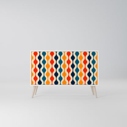 COLORFUL NOSTALGIA Madia a 2 Ante in Finitura Bianca